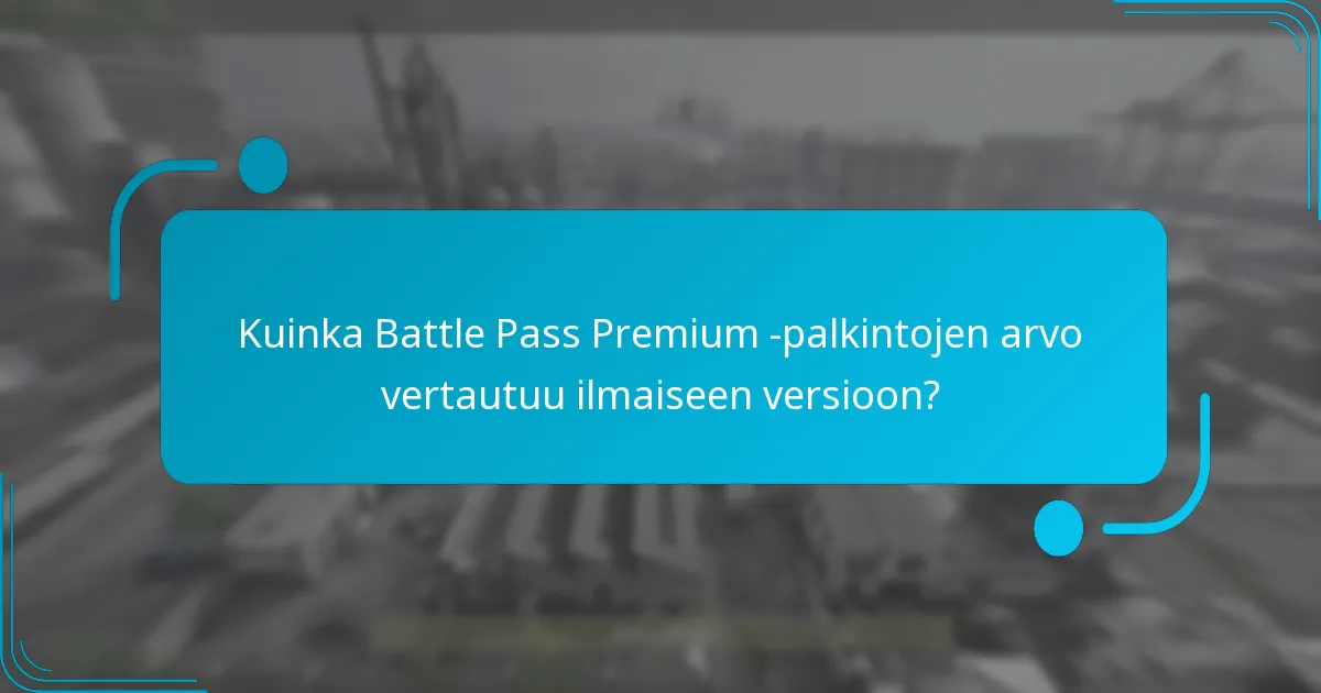 Mitkä ovat Battle Pass Premium -palkintoihin sisältyvät operaattoritehtävät?
