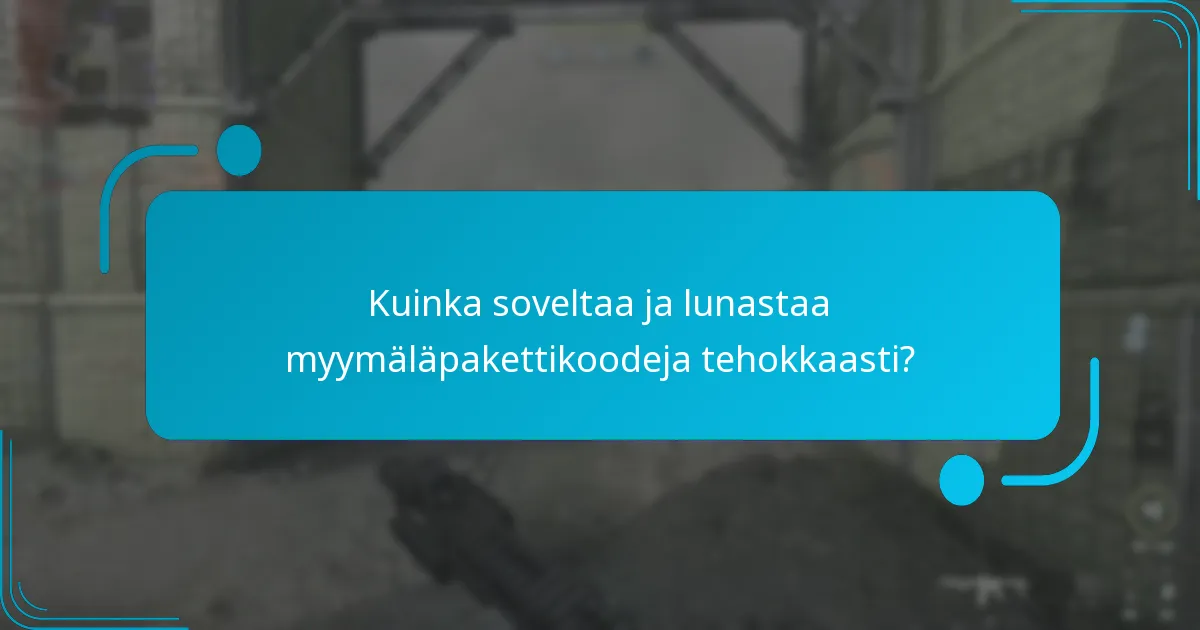 Mitkä erityistarjoukset ovat saatavilla myymäläpakettikoodeilla?