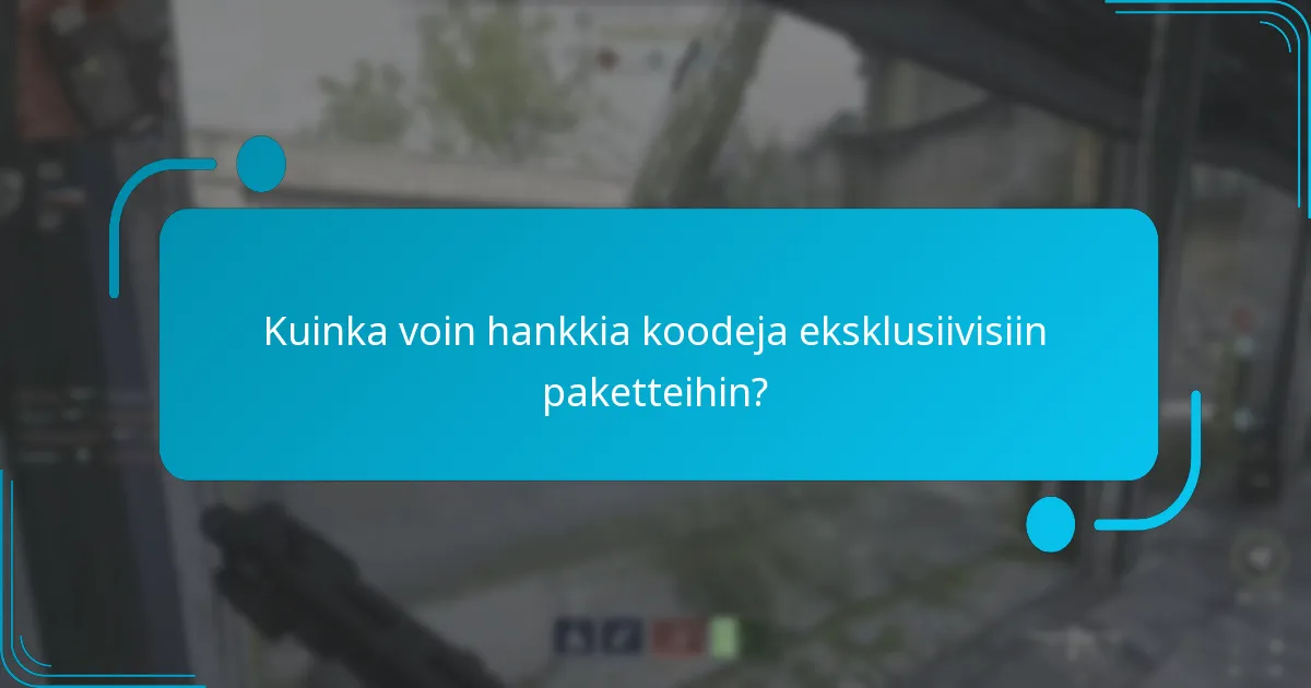 Millainen on eksklusiivisten pakettien koodien lunastamisprosessi?
